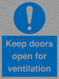 MH6258: Keep doors open for ventilation