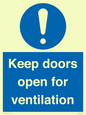 MH6258: Keep doors open for ventilation