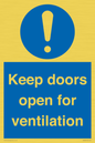 MH6258: Keep doors open for ventilation