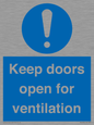MH6258: Keep doors open for ventilation