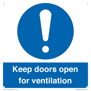 MH6258: Keep doors open for ventilation