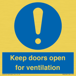 MH6258: Keep doors open for ventilation