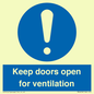 MH6258: Keep doors open for ventilation