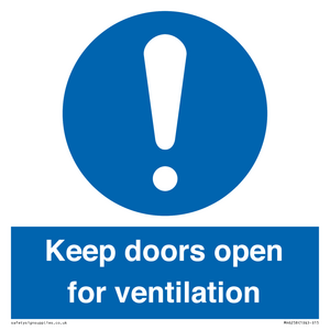 MH6258: Keep doors open for ventilation