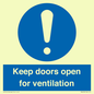 MH6258: Keep doors open for ventilation
