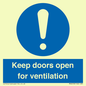 MH6258: Keep doors open for ventilation