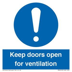 MH6258: Keep doors open for ventilation