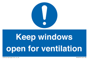 MH6259: Keep windows open for ventilation