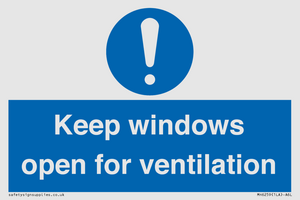 MH6259: Keep windows open for ventilation