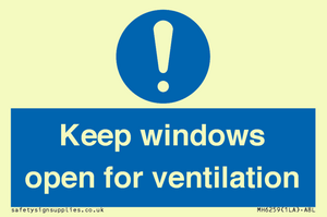 MH6259: Keep windows open for ventilation