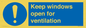 MH6259: Keep windows open for ventilation