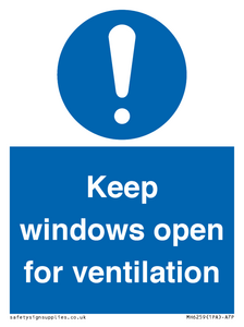 MH6259: Keep windows open for ventilation