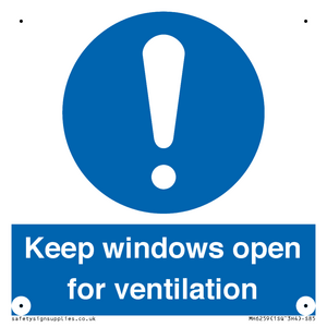 MH6259: Keep windows open for ventilation