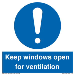 MH6259: Keep windows open for ventilation
