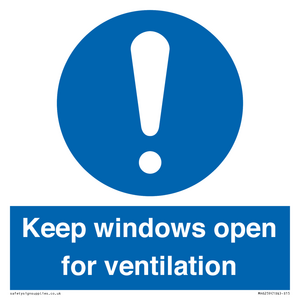 MH6259: Keep windows open for ventilation