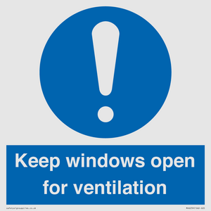 MH6259: Keep windows open for ventilation