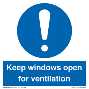 MH6259: Keep windows open for ventilation