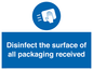 MH6303: Disinfect the surface of all packaging received