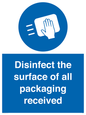 MH6303: Disinfect the surface of all packaging received