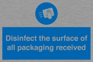 MH6303: Disinfect the surface of all packaging received