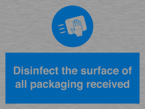 MH6303: Disinfect the surface of all packaging received