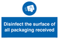 MH6303: Disinfect the surface of all packaging received