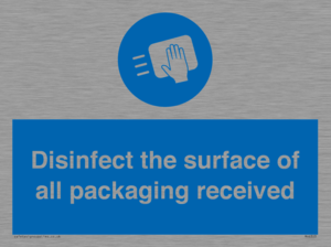 MH6303: Disinfect the surface of all packaging received