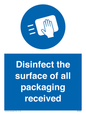 MH6303: Disinfect the surface of all packaging received