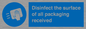 MH6303: Disinfect the surface of all packaging received
