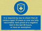 MH7762: It is required by law to check that all visitors aged 18 years or over are fully vaccinated, have proof of a negative test in the last 48 hours, or have an exemption.