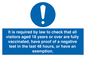MH7763: It is required by law to check that all visitors aged 18 years or over are fully vaccinated, have proof of a negative test in the last 48 hours, or have an exemption.