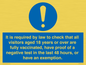 MH7763: It is required by law to check that all visitors aged 18 years or over are fully vaccinated, have proof of a negative test in the last 48 hours, or have an exemption.