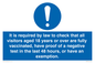 MH7763: It is required by law to check that all visitors aged 18 years or over are fully vaccinated, have proof of a negative test in the last 48 hours, or have an exemption.