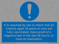 MH7763: It is required by law to check that all visitors aged 18 years or over are fully vaccinated, have proof of a negative test in the last 48 hours, or have an exemption.