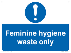MH7863: Feminine hygiene waste only