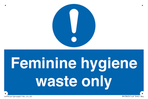 MH7863: Feminine hygiene waste only