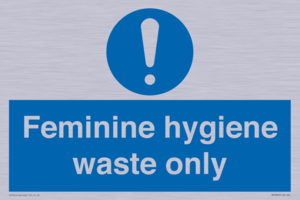 MH7863: Feminine hygiene waste only
