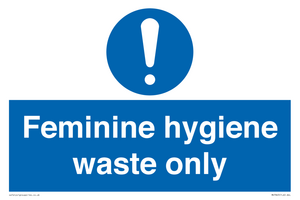 MH7863: Feminine hygiene waste only
