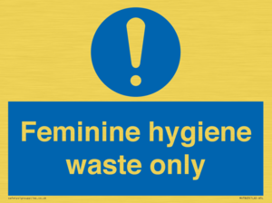MH7863: Feminine hygiene waste only