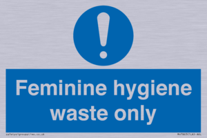 MH7863: Feminine hygiene waste only