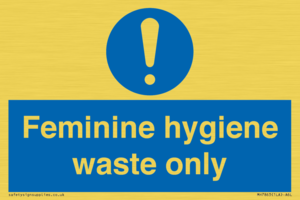 MH7863: Feminine hygiene waste only