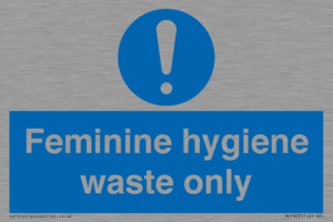 MH7863: Feminine hygiene waste only