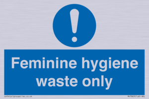 MH7863: Feminine hygiene waste only