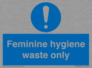 MH7863: Feminine hygiene waste only