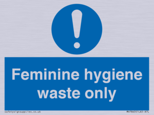 MH7863: Feminine hygiene waste only