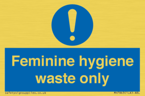 MH7863: Feminine hygiene waste only