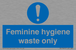 MH7863: Feminine hygiene waste only