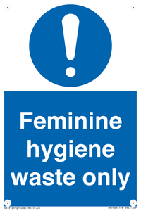 MH7863: Feminine hygiene waste only