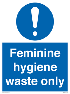 MH7863: Feminine hygiene waste only