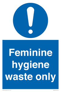 MH7863: Feminine hygiene waste only